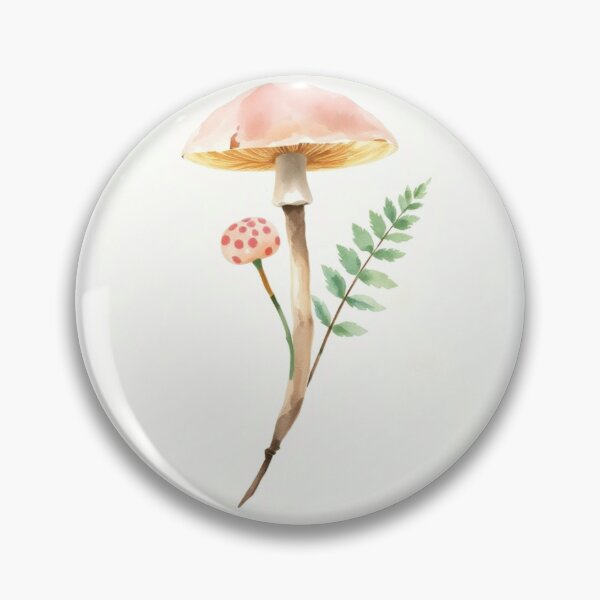 Item preview, Watercolor Botanical Mushroom Pair Wall Art designed and sold by Vida e Arte.