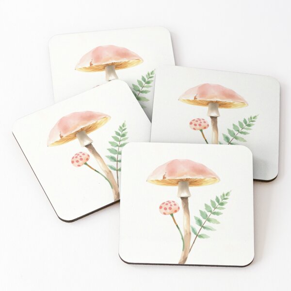 Item preview, Watercolor Botanical Mushroom Pair Wall Art designed and sold by Vida e Arte.