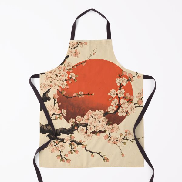 Item preview, Traditional Japanese Cherry Blossom Sakura Red Sun Art designed and sold by Luna-Flow.