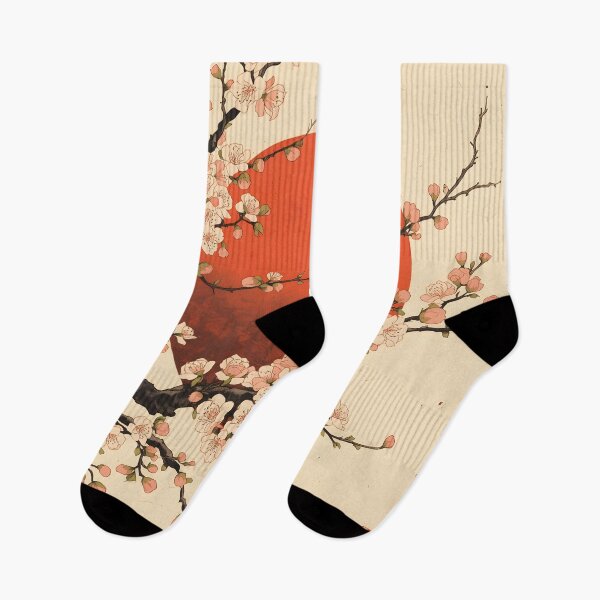 Item preview, Traditional Japanese Cherry Blossom Sakura Red Sun Art designed and sold by Luna-Flow.