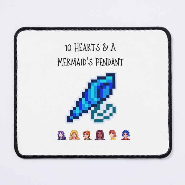 Item preview, Stardew Valley Bachelorettes - 10 Hearts & Mermaid's Pendant designed and sold by Cozy Moss Studio.