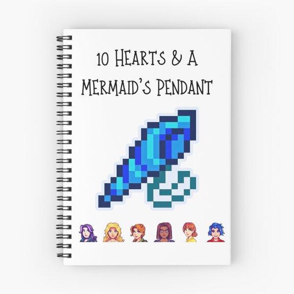 Item preview, Stardew Valley Bachelorettes - 10 Hearts & Mermaid's Pendant designed and sold by Cozy Moss Studio.