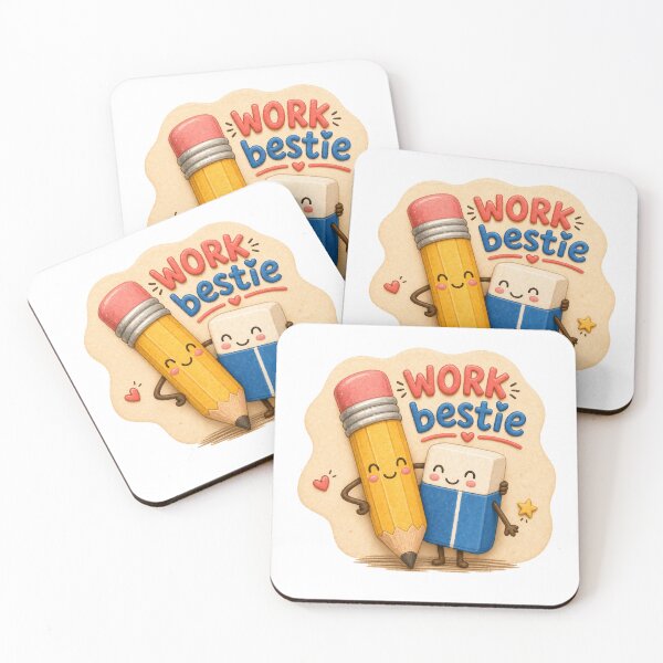 Item preview, Work Bestie Pencil Eraser designed and sold by olosra.