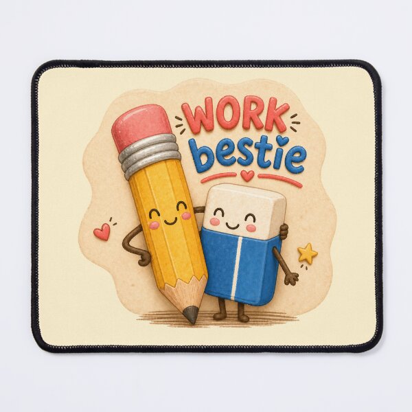 Item preview, Work Bestie Pencil Eraser designed and sold by olosra.