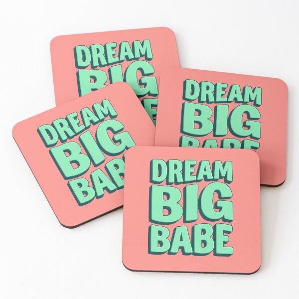 Item preview, Dream Big Babe - 3D Bubble Letters Pastel Retro Typography designed and sold by alishairjanjua.