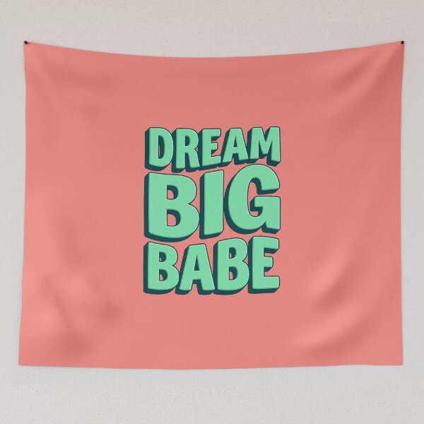 Item preview, Dream Big Babe - 3D Bubble Letters Pastel Retro Typography designed and sold by alishairjanjua.