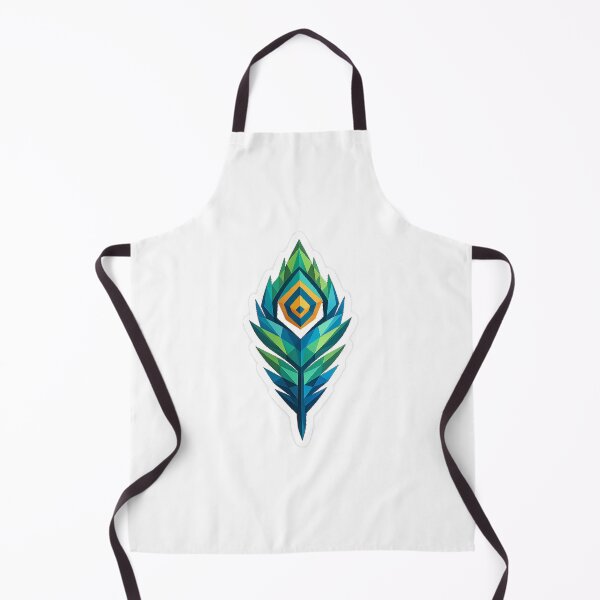 Item preview, Geometric Peacock Feather Sticker designed and sold by naruto4925.