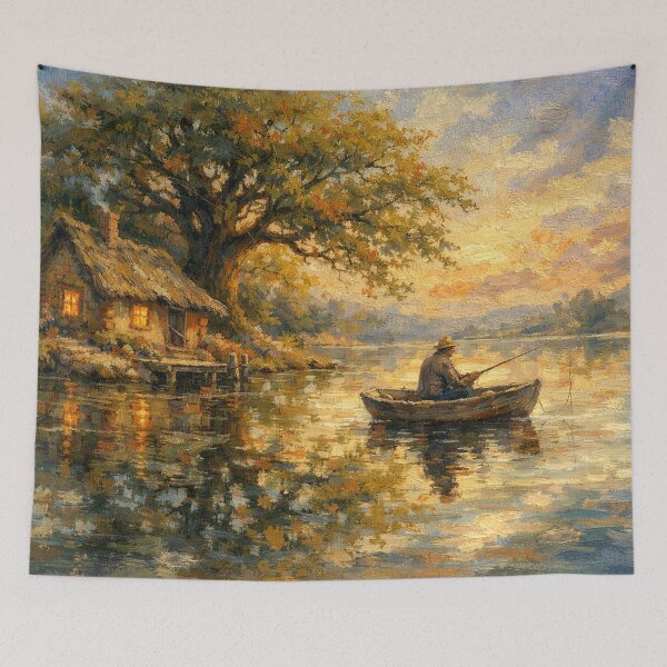 Item preview, Anglers in a peaceful landscape designed and sold by Sigtrix.