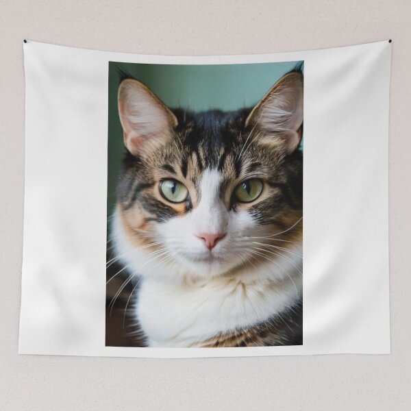Item preview, Animals - Tabby Cat Portrait, Intense Green-Yellow Gaze designed and sold by DoodyPets.