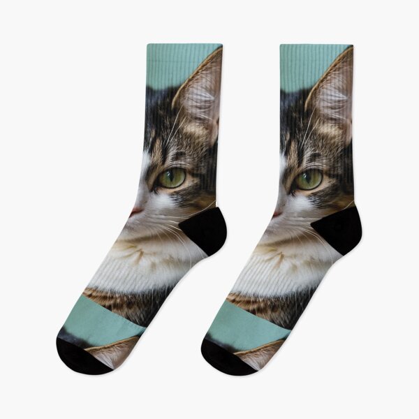 Item preview, Animals - Tabby Cat Portrait, Intense Green-Yellow Gaze designed and sold by DoodyPets.