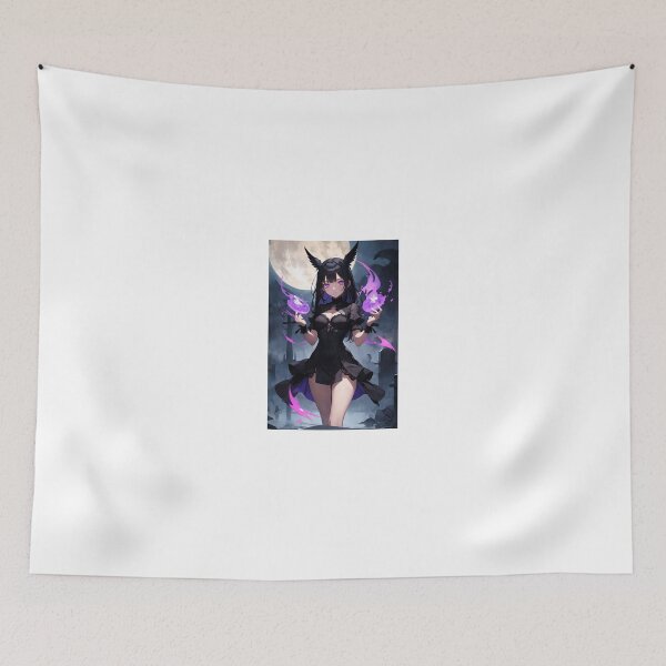 Item preview, Gothic Anime Sorceress with Purple Magic Flames designed and sold by iloveanimechibi.