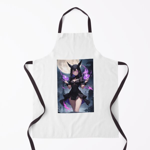 Item preview, Gothic Anime Sorceress with Purple Magic Flames designed and sold by iloveanimechibi.
