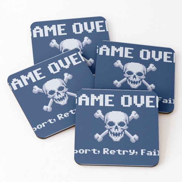Item preview, Retro Pixel Game Over Skull designed and sold by Coin Inserted.