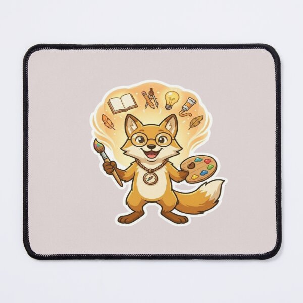 Item preview, Artistic Fox Painter with Palette and Brush designed and sold by DailySparks.