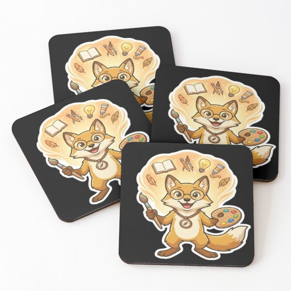 Item preview, Artistic Fox Painter with Palette and Brush designed and sold by DailySparks.