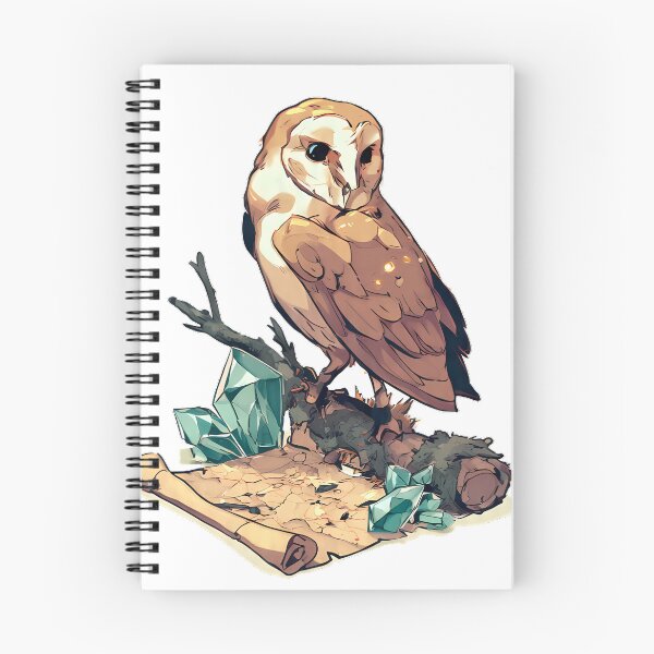 Item preview, Owl Mossy Branch Scroll designed and sold by IllumeInk.