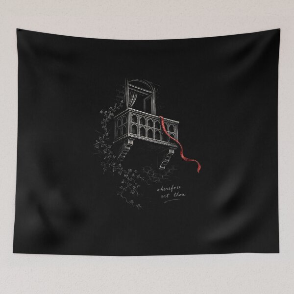Item preview, Wherefore Art Thou Romeo and Juliet Empty Balcony Sketch designed and sold by Fenay Designs.