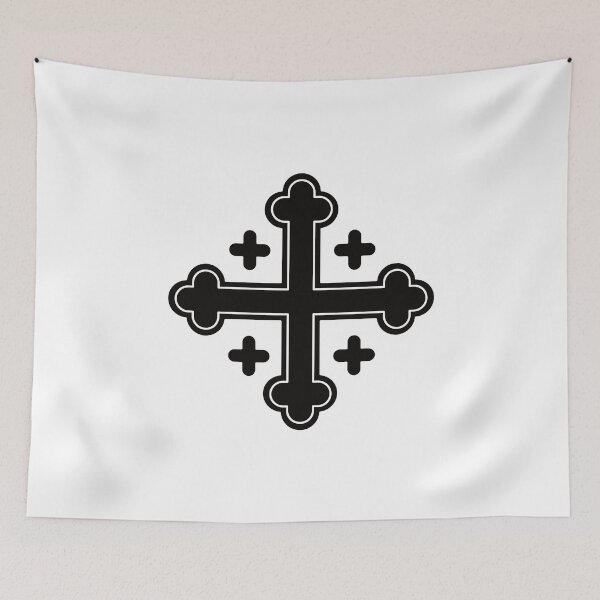 Item preview, Budded Cross Black on White. Copyright: © Collugraphic    designed and sold by Collugraphic.