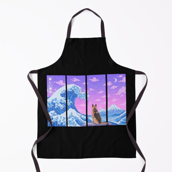 Item preview, Funny German Shepherd Japanese Kanagawa Wave Vapor Japan Boys Girls Kids designed and sold by FurryHavenPH.