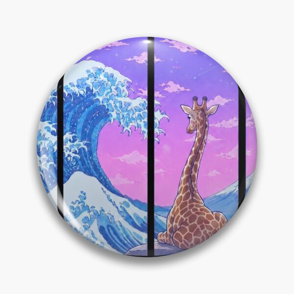 Item preview, Funny Giraffe Japanese Kanagawa Wave Vapor Japan Boys Girls Kids designed and sold by FurryHavenPH.