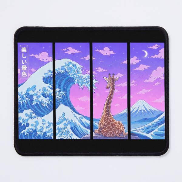 Item preview, Funny Giraffe Japanese Kanagawa Wave Vapor Japan Boys Girls Kids designed and sold by FurryHavenPH.