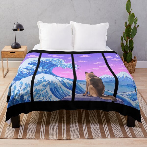 Item preview, Funny German Shepherd Japanese Kanagawa Wave Vapor Japan Boys Girls Kids designed and sold by FurryHavenPH.