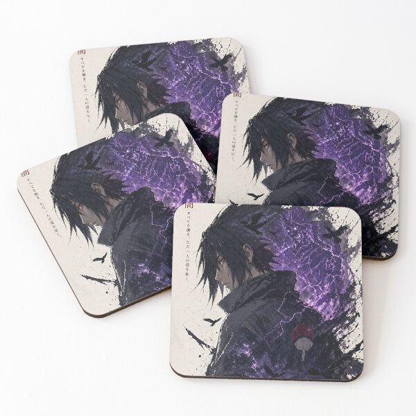 Item preview, Sasuke | Shadow Eye Warrior – Dark Cosmic Ninja Fantasy Anime Inspired Artwork designed and sold by Dyan4.