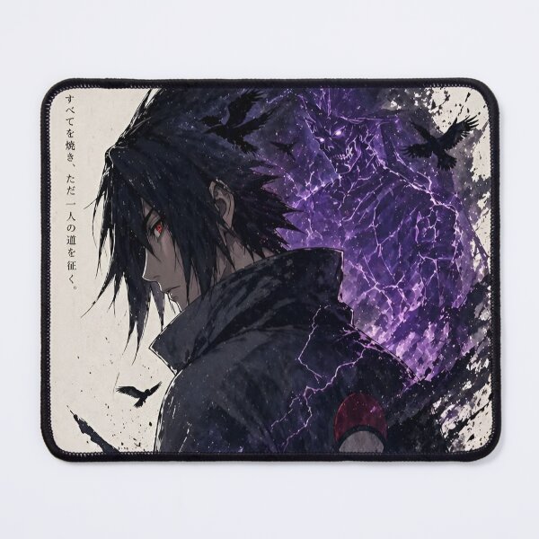 Item preview, Sasuke | Shadow Eye Warrior – Dark Cosmic Ninja Fantasy Anime Inspired Artwork designed and sold by Dyan4.