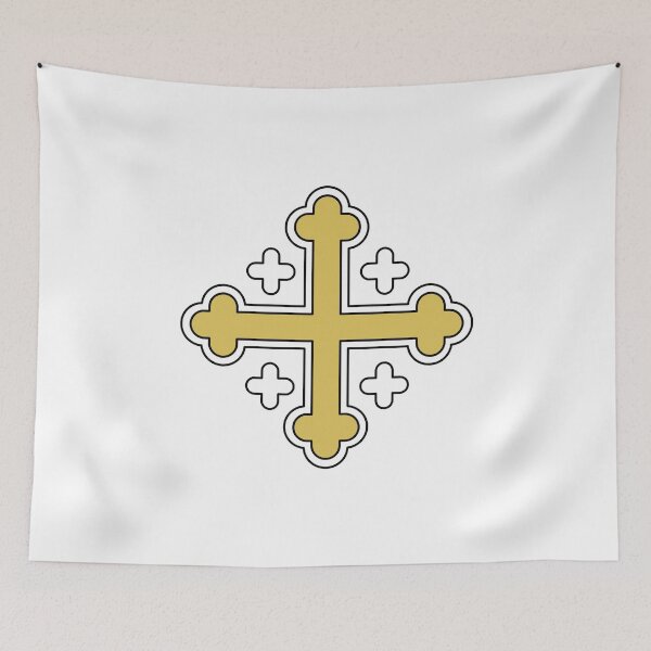Item preview, Budded Cross Gold on White. Copyright: © Collugraphic    designed and sold by Collugraphic.