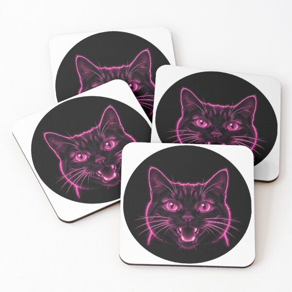 Item preview, Funny Pink Neon Cat designed and sold by UdertakerSHOP.