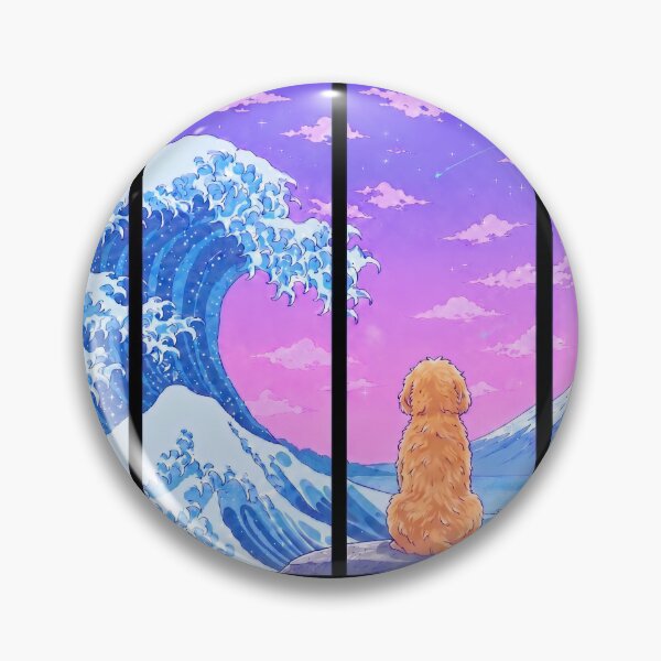 Item preview, Funny Goldendoodle Japanese Kanagawa Wave Vapor Japan Boys Girls Kids designed and sold by FurryHavenPH.