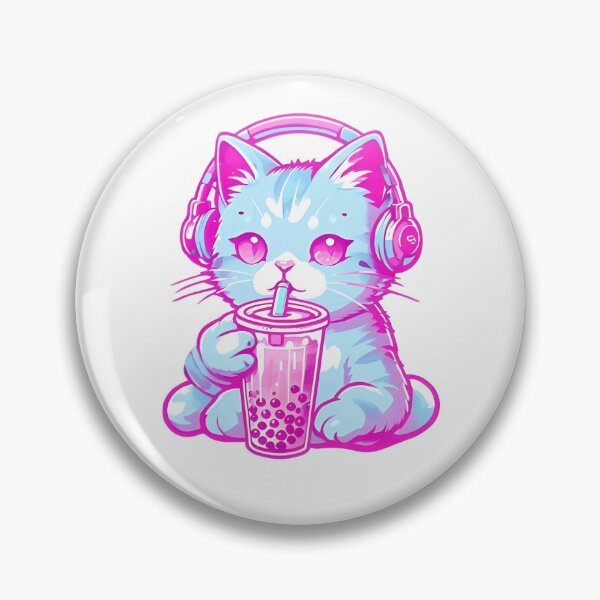 Item preview, 90s Retro Anime Cat Drinking designed and sold by 77Clover.