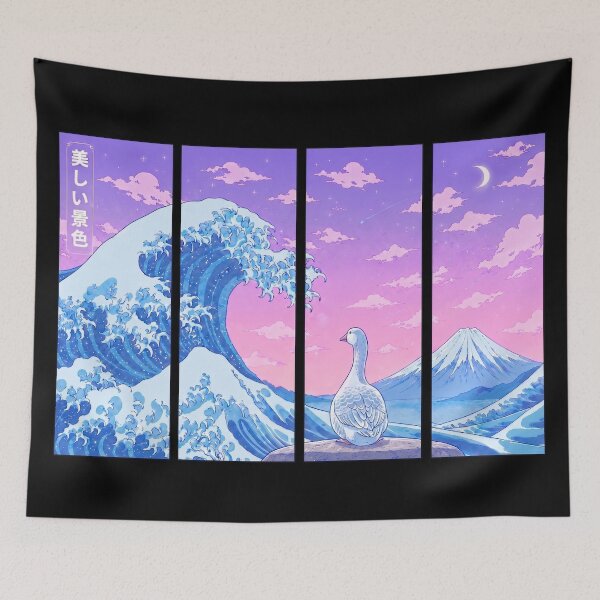 Item preview, Funny Goose Japanese Kanagawa Wave Vapor Japan Boys Girls Kids designed and sold by FurryHavenPH.