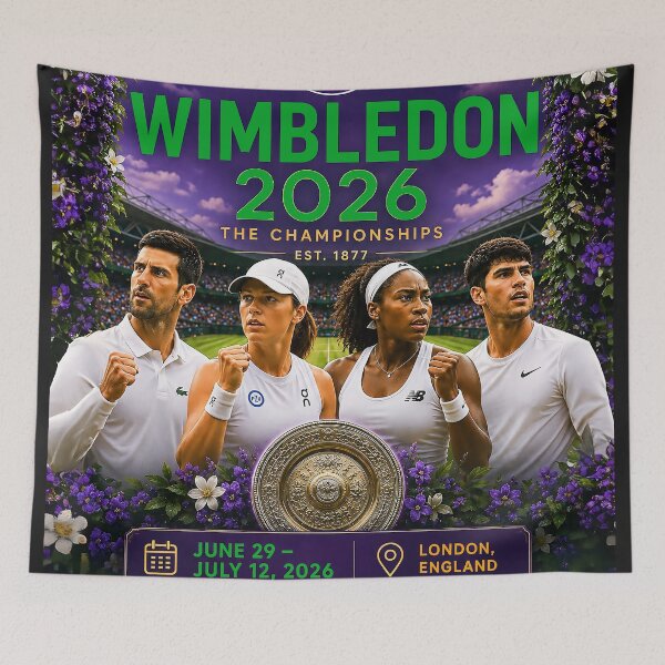 Item preview, WIMBLEDON 2026 TENNIS CHAMPIONSHIPS – Celebrating Excellence on Grass Courts designed and sold by DBM Photo Art 1.