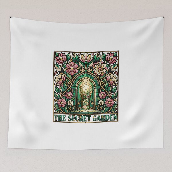 Item preview, Stained Glass Garden Gate Window The Secret Garden Art designed and sold by Fenay Designs.
