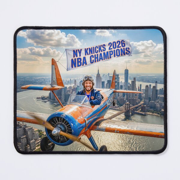 Item preview, Jalen Brunson Pilot Flying NY Knicks Championship Banner designed and sold by Home Decor Art.