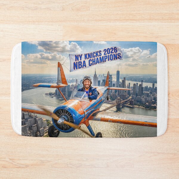 Item preview, Jalen Brunson Pilot Flying NY Knicks Championship Banner designed and sold by Home Decor Art.