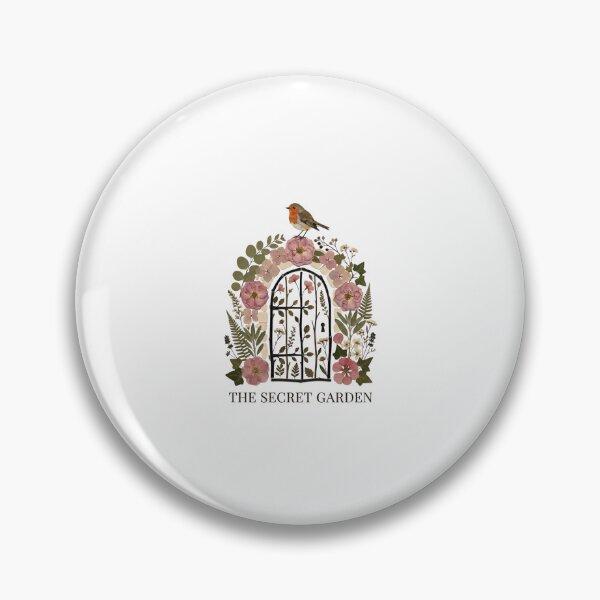 Item preview, Pressed Dried Flowers Gate The Secret Garden Robin Art designed and sold by Fenay Designs.