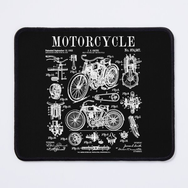 Item preview, Motorcycle Motorbike Motorcyclist Biker Vintage Patent Print designed and sold by GrandeDuc.