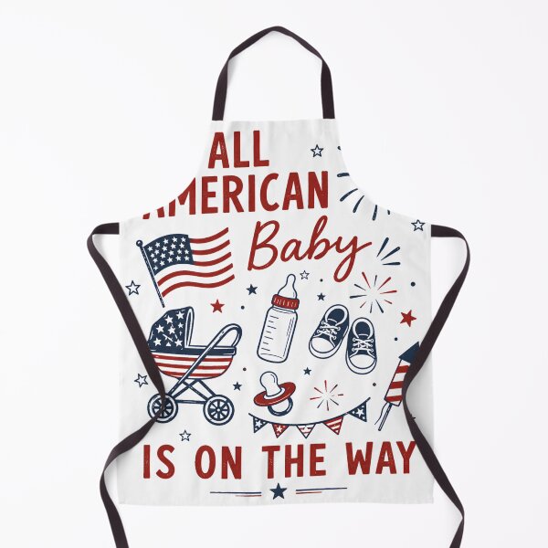 Item preview, An All American Baby Is On The Way Founding Father Pregnancy Announcement 4th of July Art  designed and sold by VGAfanatic.