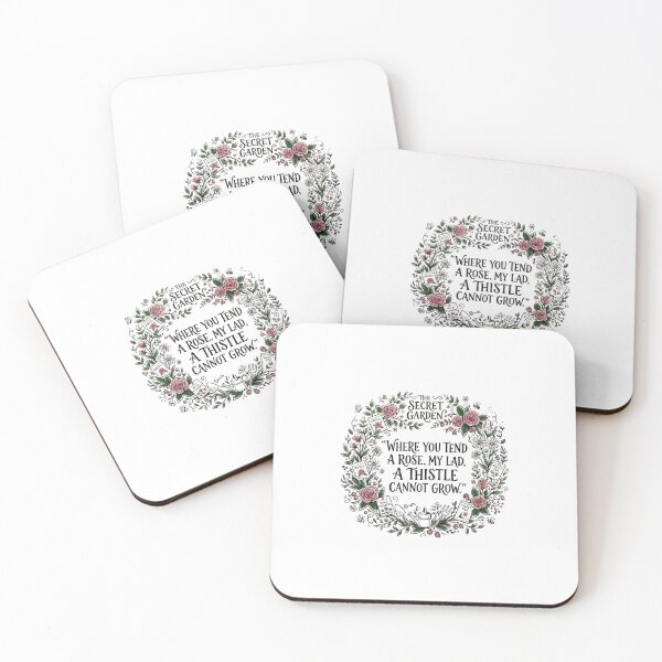 Item preview, Where You Tend A Rose The Secret Garden Floral Wreath Quote designed and sold by Fenay Designs.