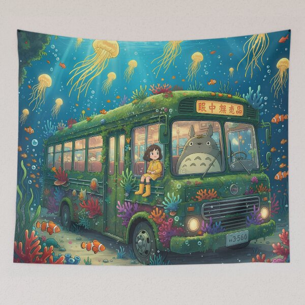 Item preview, Cute kawaii art girl [[totoros]] go -%[ghiblis]%- under ocean aways designed and sold by ITsyxuanart.