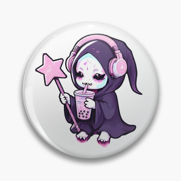 Item preview, Pastel Goth Cute Grim Reaper with Star Wand designed and sold by 77Clover.
