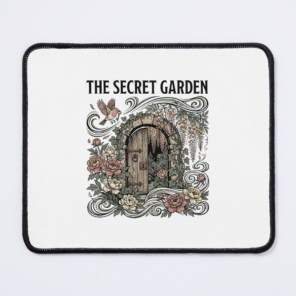 Item preview, Overgrown Stone Arch Door The Secret Garden Vintage Bird Art designed and sold by Fenay Designs.
