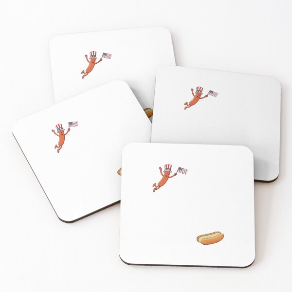 Item preview, Funny Hot Dog Jumping Into Bun Patriotic BBQ Food Humor designed and sold by ChuyenSuperx.