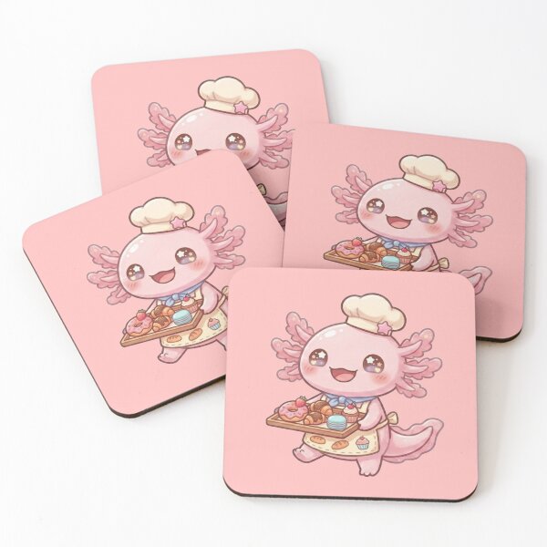Item preview, Cute Axolotl Baker – Kawaii Pastel Pastry Chef designed and sold by Anmol Nayak.