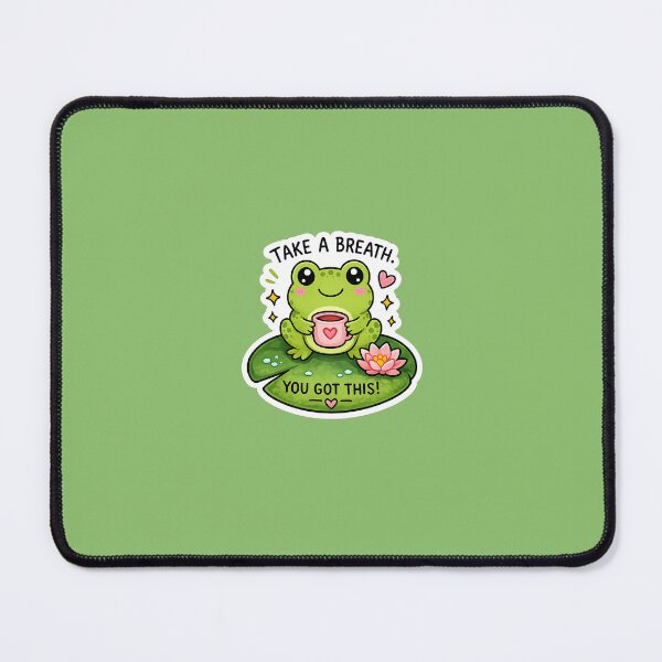 Item preview, Take A Breath, You Got This! Frog Sticker | Cute Motivation designed and sold by Ricomin.
