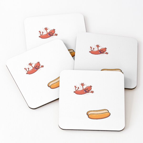 Item preview, Funny Hot Dog Jumping Into Bun Patriotic BBQ Food Humor designed and sold by ChuyenSuperx.