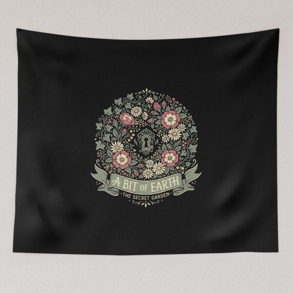 Item preview, A Bit of Earth The Secret Garden Floral Keyhole Crest Art designed and sold by Fenay Designs.