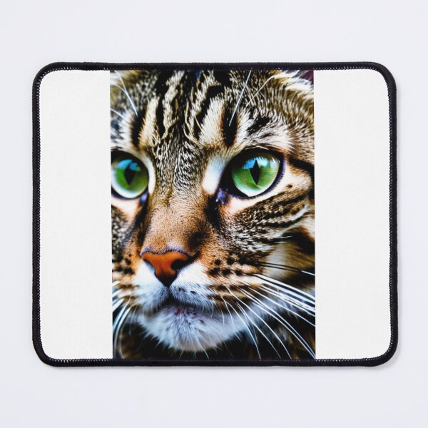Item preview, Animals - Tabby Cat with a Hypnotic Gaze, Feline Portrait with Green Eyes designed and sold by DoodyPets.